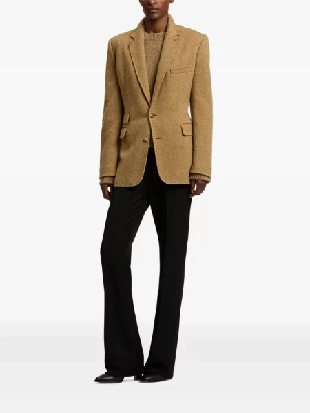 Pantaloni Ralph Lauren Collection de lână negru
