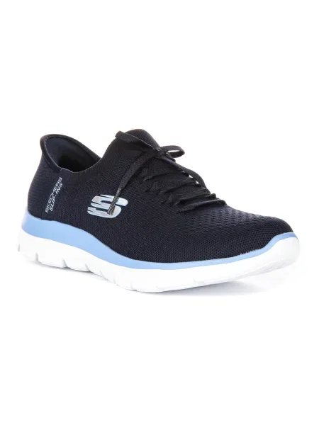 Sneakersy Skechers z siateczki niebieskie