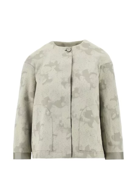 Geacă Emporio Armani cu imagine cu model camuflaj gri