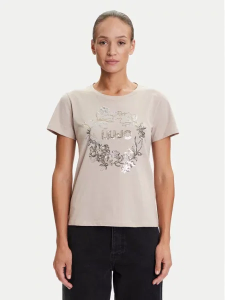 Liu Jo Sport T-Shirt beżowy