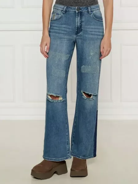 One Teaspoon Farmer GRITTY | flare fit kék