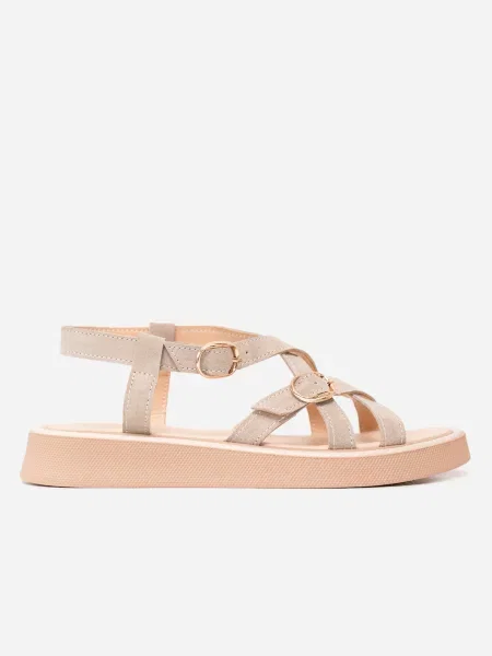 Замшеві Сандалії ISSA Plus бежевий