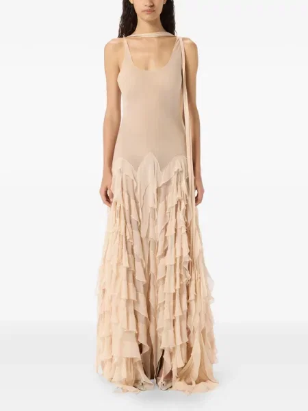 Rochie maxi Blumarine cu volane