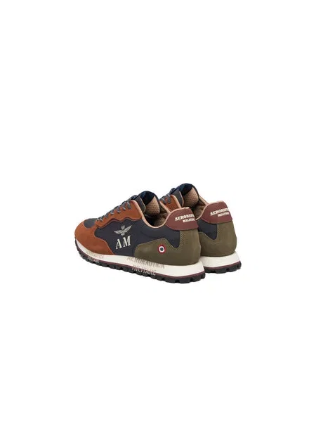 Pánske topánky Aeronautica Militare navy blue/brown hnedá