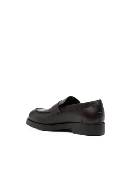 Półbuty Mm6 Maison Margiela skórzane z logo brązowe