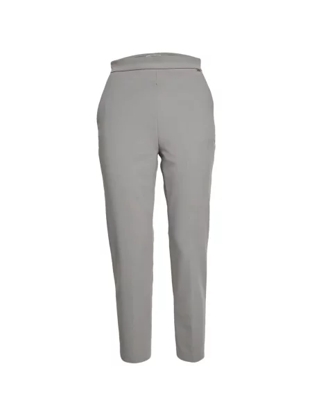 Pantaloni Elisabetta Franchi din crep gri