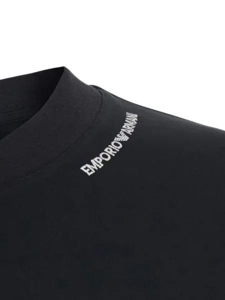 Μακρύς μπλούζα Emporio Armani με αυτόγραφο μαύρο