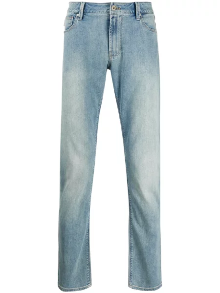 Blugi drepți Emporio Armani albastru