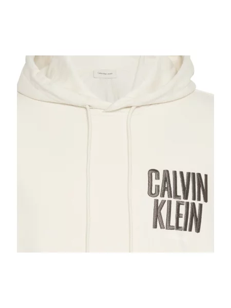 Calvin Klein Jeans Mikina čokoládová biela
