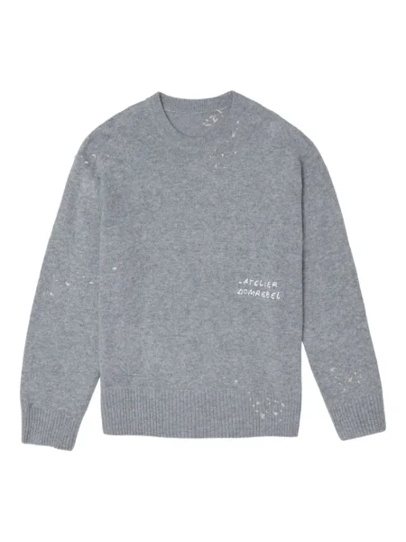 Pulover Domrebel cu broderie gri