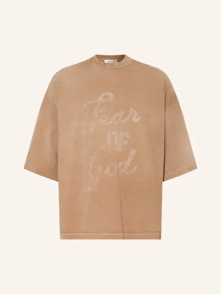 Fear Of God Koszulka Oversize beige beżowa
