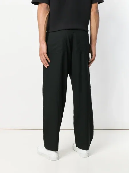 Pantaloni chino Black Comme Des Garçons cu tepi negru