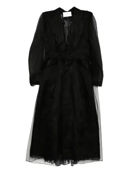 Palton Quetsche cu imagine transparente negru