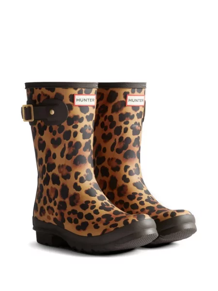 Scurt botine Hunter cu imagine cu model leopard maro