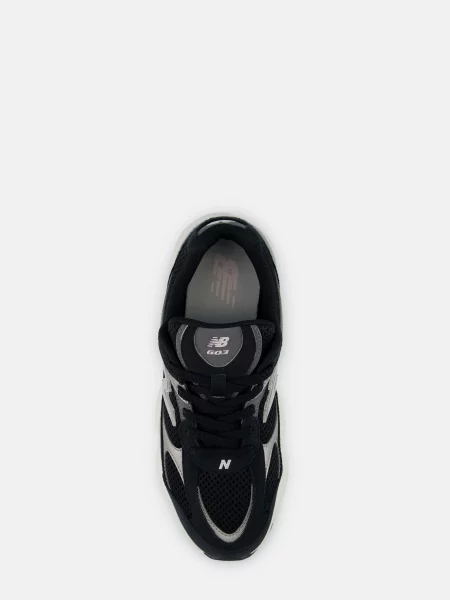 Кожаные повседневные кроссовки New Balance черные