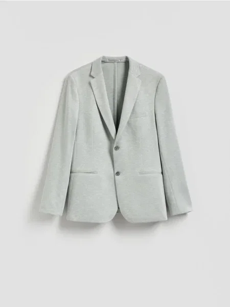 Reserved Sacou slim fit cu vâscoză verde-pal verde