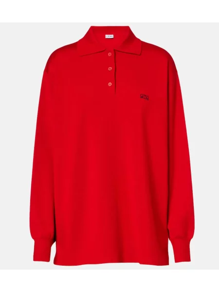 Pulover Loewe din cașmir roșu