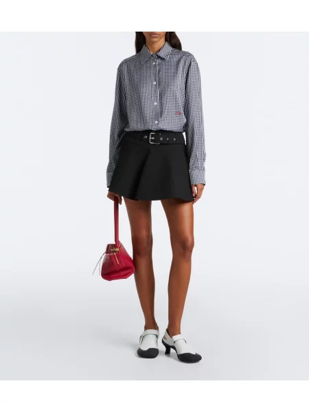 Cu centură fusta mini Loewe negru