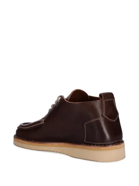 Botine Fracap cu șireturi din piele maro