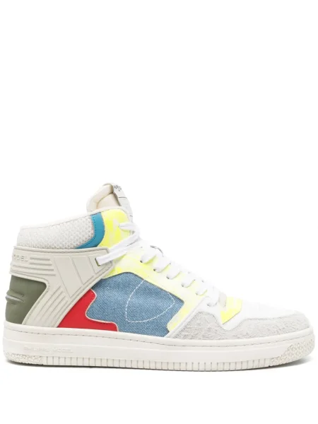 Sneakerși Philippe Model Paris cu șireturi din dantelă albastru