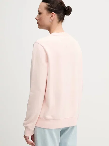 Bombažen pulover Tommy Jeans roza