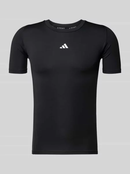 Adidas Performance t-shirt treningowy Techfit gładki czarny