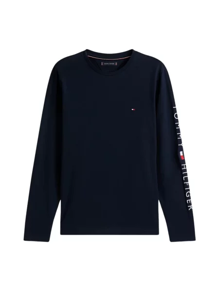 Bluza Tommy Hilfiger z logo niebieska