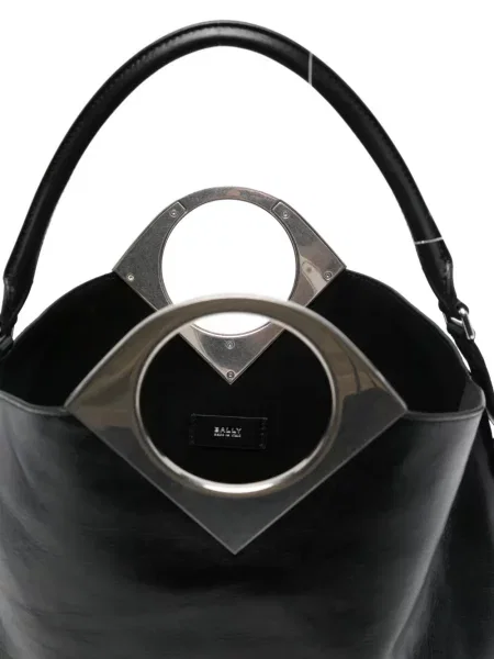 Geanta de piele Bally din piele negru