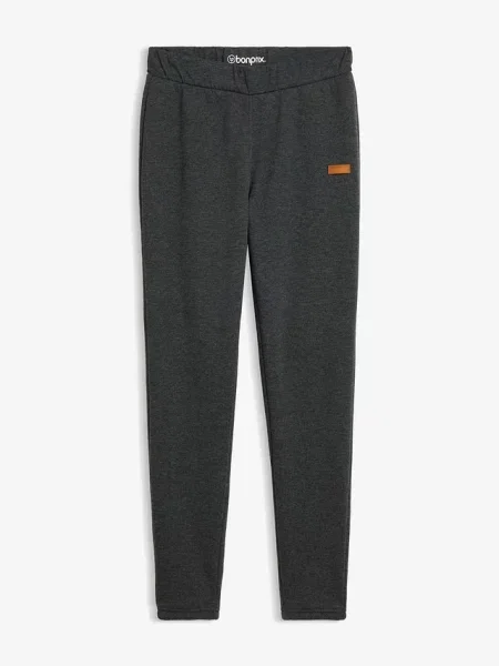 Legginsy na podszewce z polaru baranka szare