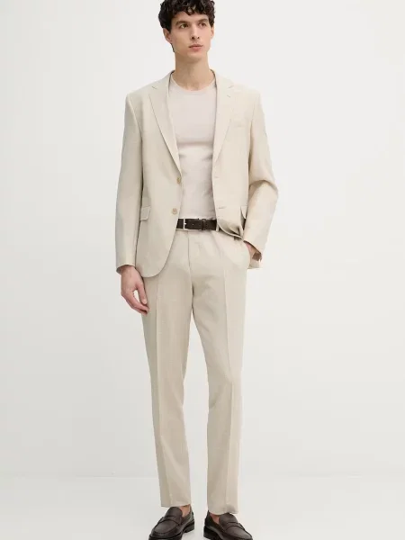 BOSS garnitur z dodatkiem wełny Huge beżowy