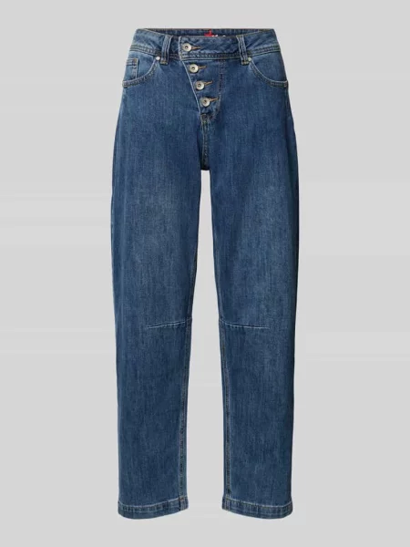 Jeansy barrel o kroju relaxed fit z mieszanki bawełny z dodatkiem model Relaxed Malibu' Buena Vista niebieskie