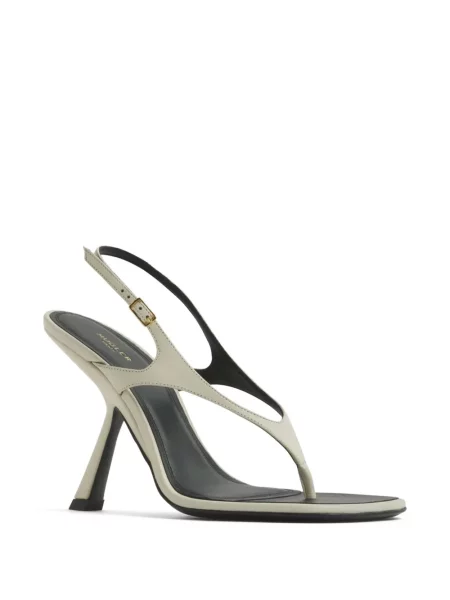 Chiloți tanga Mugler slingback cu bretele alb
