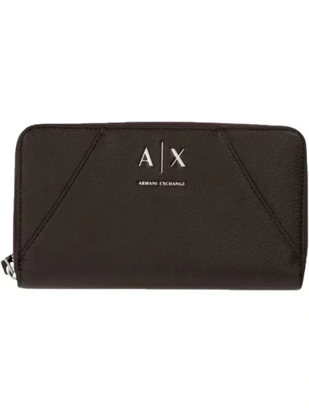 Armani Exchange portofel pentru femei cu imitație de piele maro