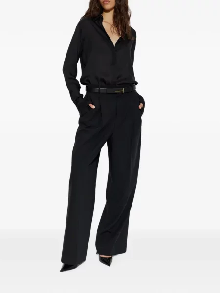 Cămașă Tom Ford de mătase negru