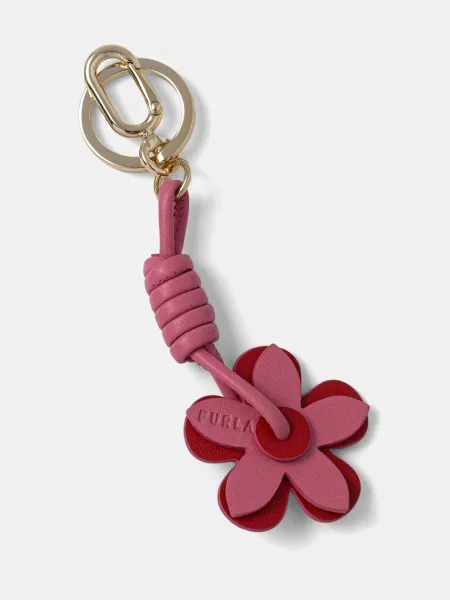 Usnjen obesek za ključe Furla rdeča
