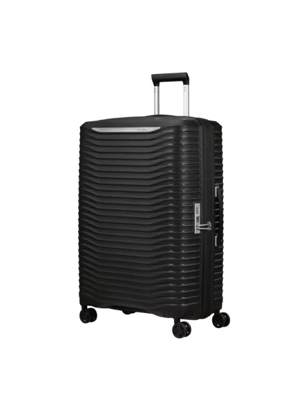 Lniana walizka Samsonite zielona