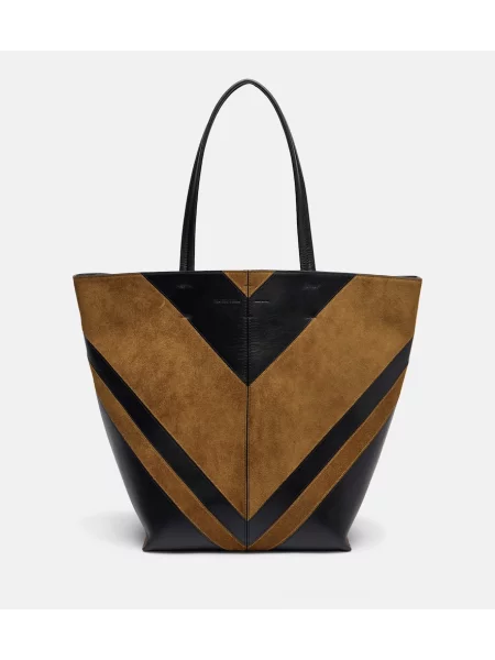 Geantă de mână Phoebe Philo din piele de căprioară negru