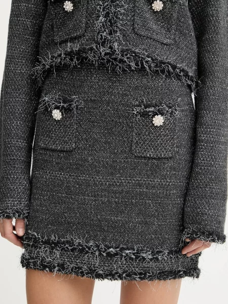 Пола Blugirl Blumarine къса разкроена черно