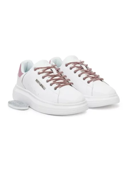 Sneakersy Just Cavalli skórzane białe