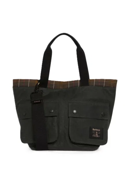 Карирана чанта Barbour зелено