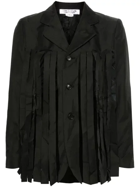 Sacou Comme Des Garçons cu franjuri negru