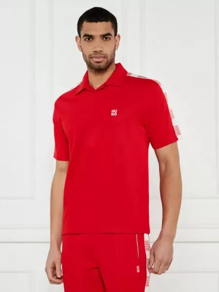 HUGO Tenisz póló Dalpars | Relaxed fit piros