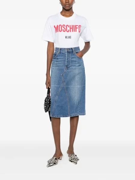 Tricou Moschino cu imagine alb