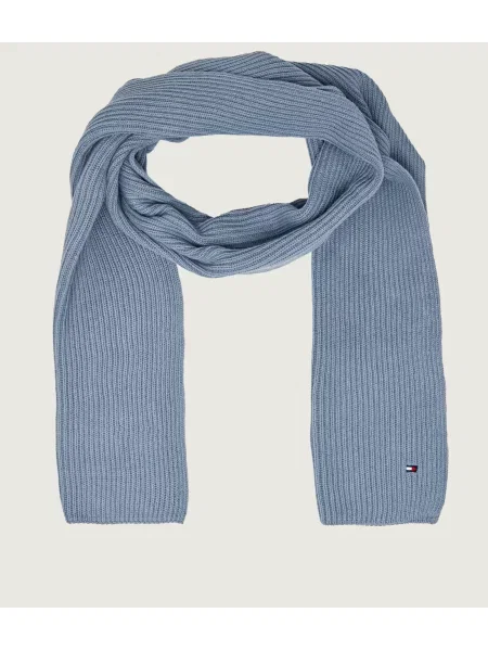 Tommy Hilfiger Șal cu adaos de cașmir albastru