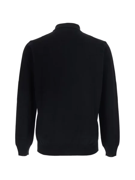 Tricou polo Kangra tricotate negru