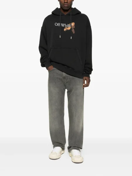 Hanorac cu glugă Off-white alb