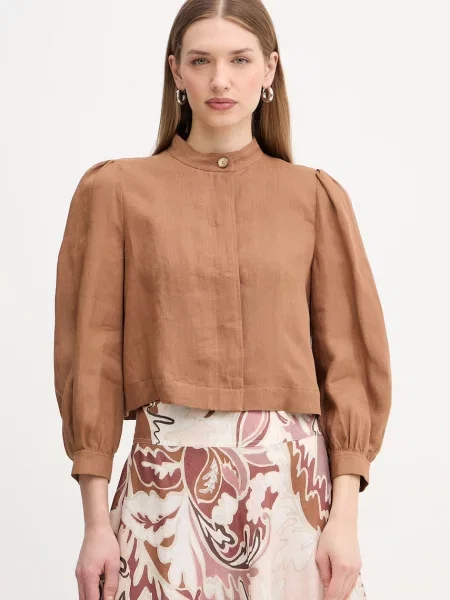 Lanena srajca Marella CALIBRI rjava