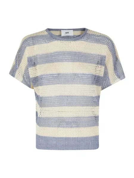 Sweter Solotre w paski z paskiem