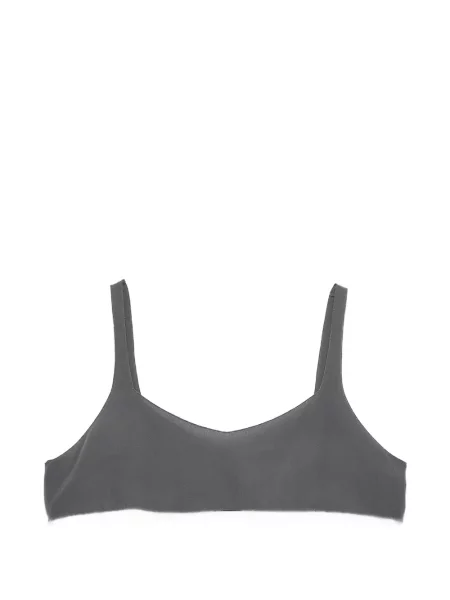 Top Prada z krepy szary