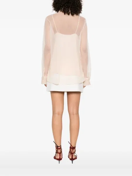 Cămașă Ermanno Scervino transparente roz